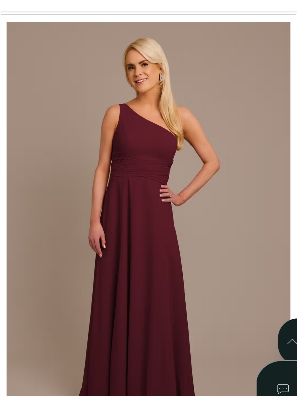 Chiffon One-Shoulder Dress with Tie
STYLE# F20684